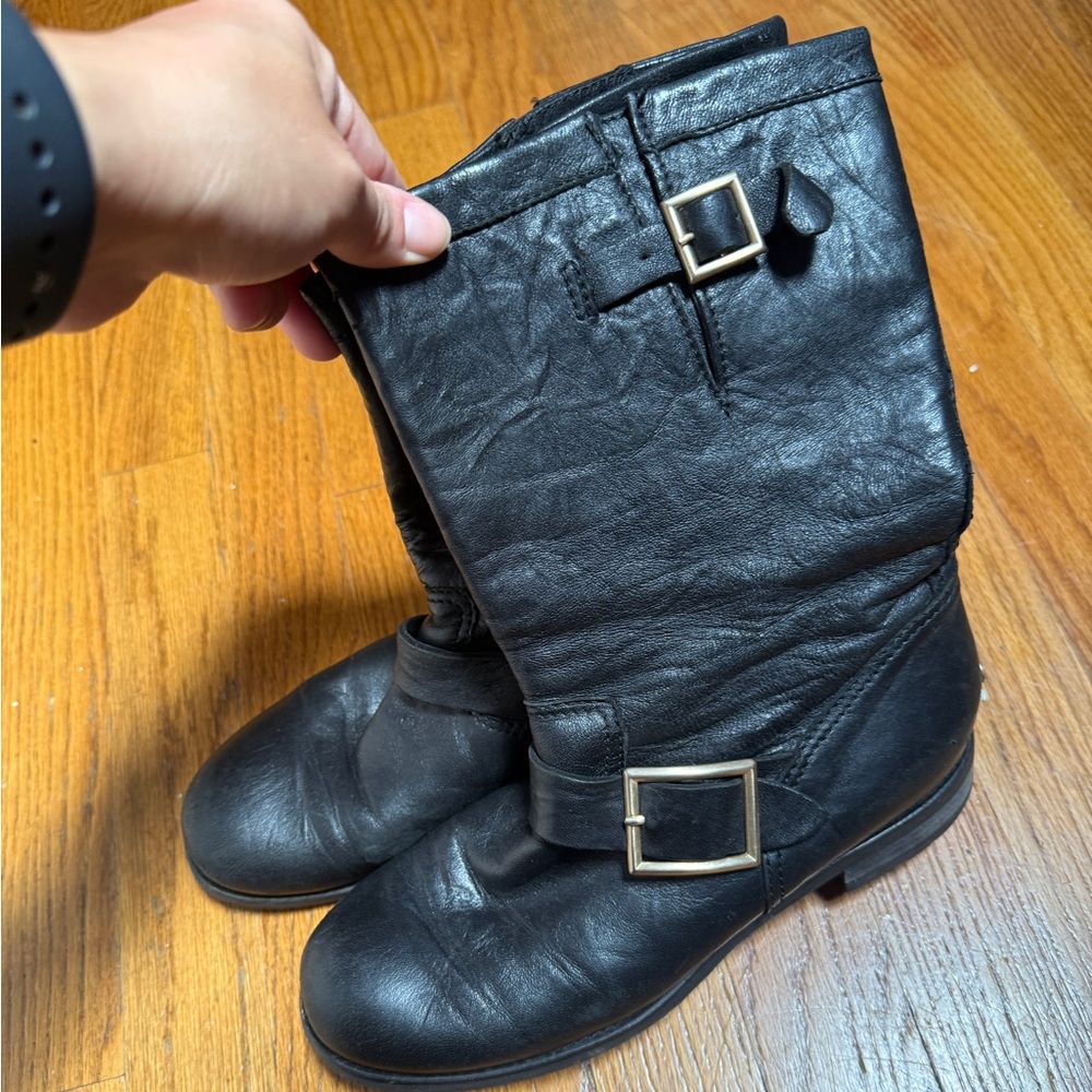 Jimmy Choo Womens Leather Boots